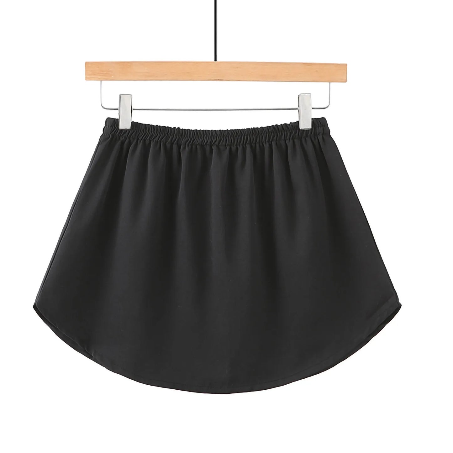 Women Layered Tiered Skirt Sheer Cloth Hem Extender Half Slip Plus Size Pants Decoration Fashion White T-shirt Plus Size